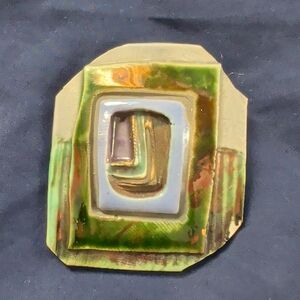 TBA Multicolor Geometric Brooch